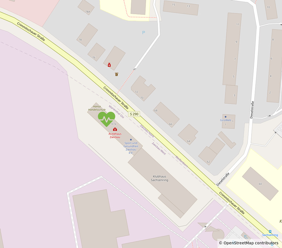 Bildschirmaufnahme einer Karte von Openstreetmap