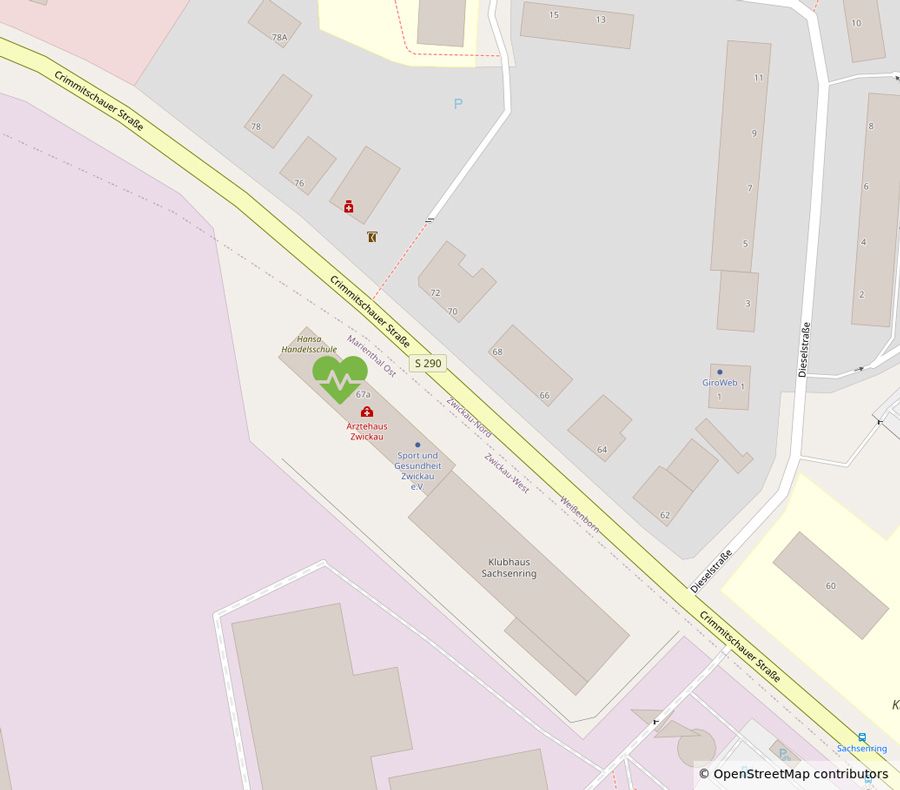 Bildschirmaufnahme einer Karte von Openstreetmap